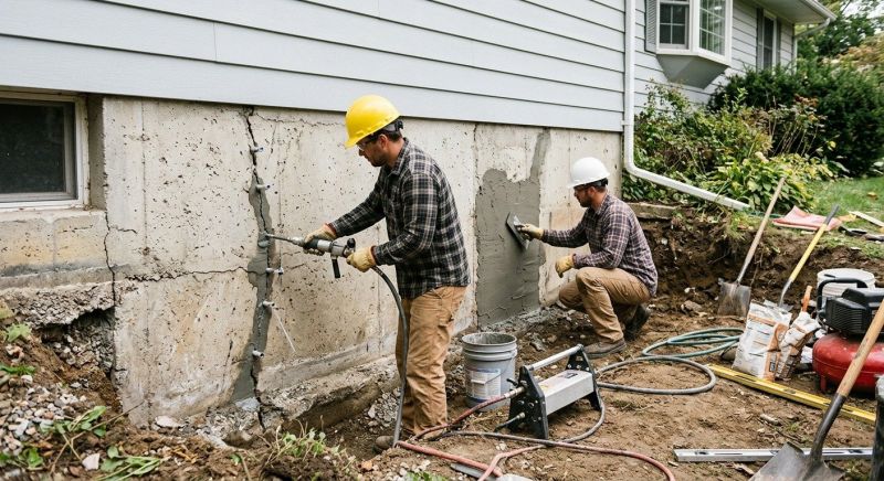 Basement Foundation Repair in East Hampton, CT