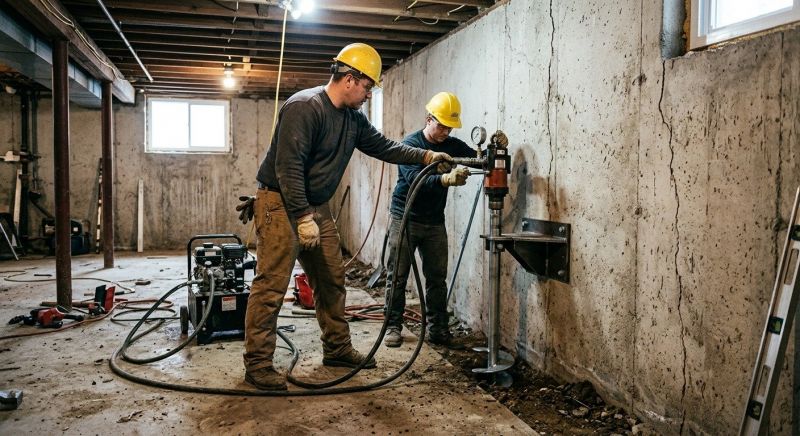 Basement Stabilization in Wallingford, CT