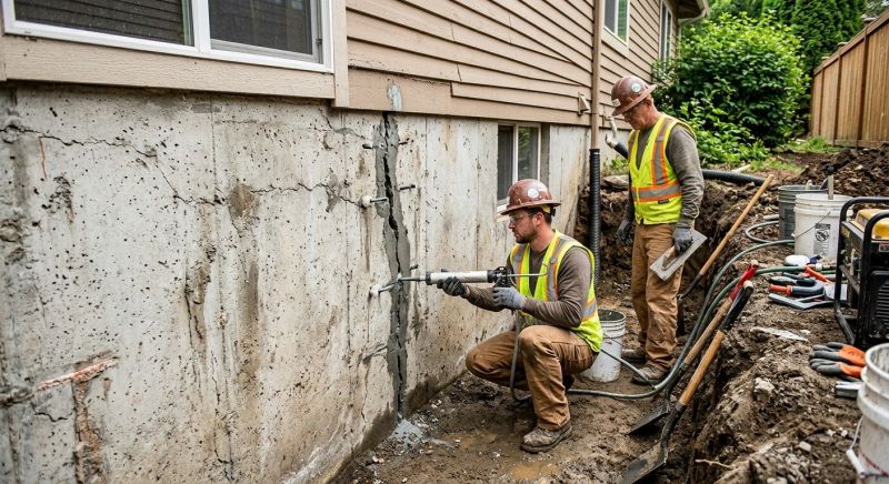 Cracked Foundation Repair in Wallingford, CT