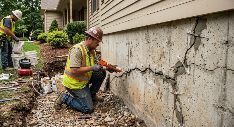 Cracked Foundation Repair in Westbrook, CT