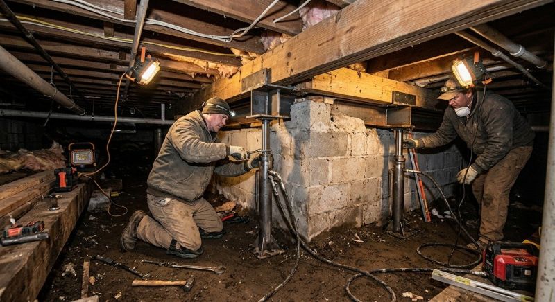 Crawl Space Leveling in Wallingford, CT