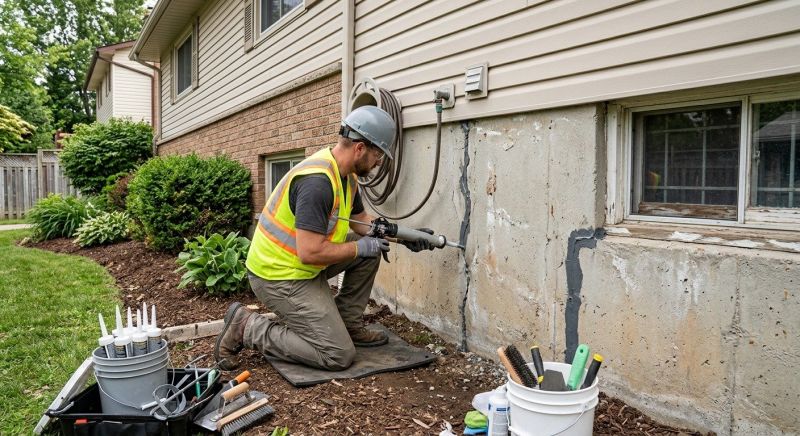 Foundation Crack Sealing in Wallingford, CT