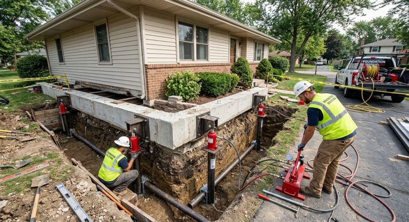 Foundation Jacking in Naugatuck, CT