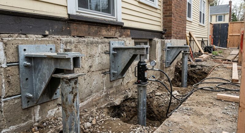 Foundation Pier Leveling in Wallingford, CT