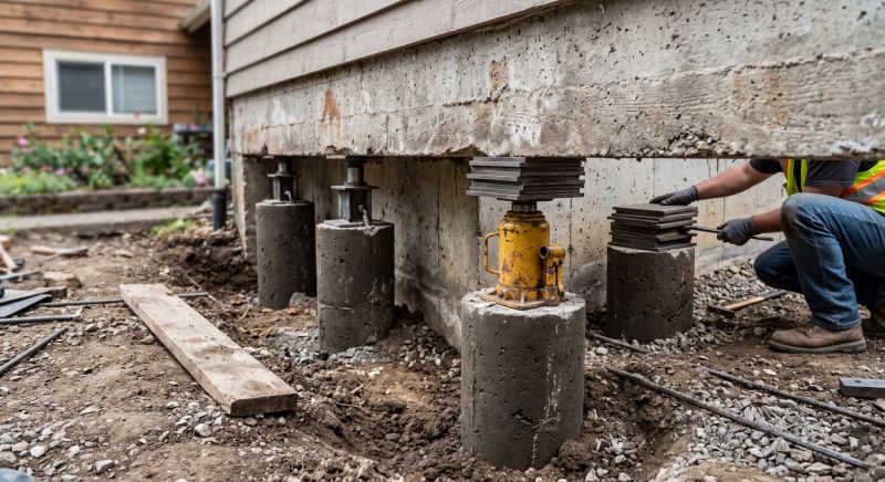 Foundation Pier Leveling in Wallingford, CT