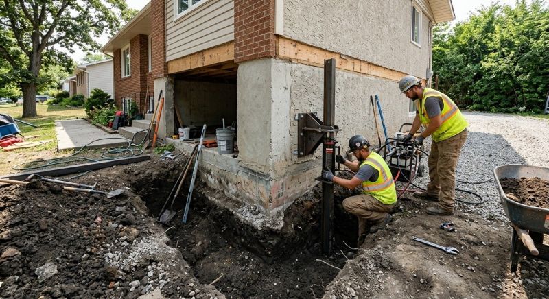 Foundation Pier Repair in Wallingford, CT