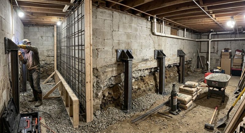 Foundation Stabilizing in Harwinton, CT