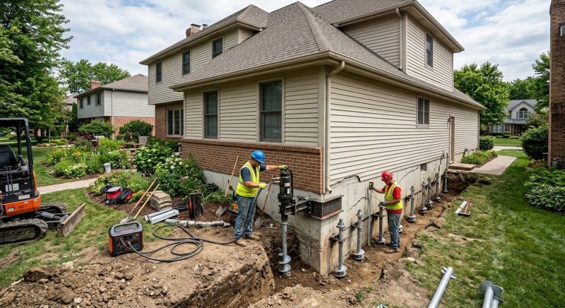 Helical Piers Installation in Wallingford, CT
