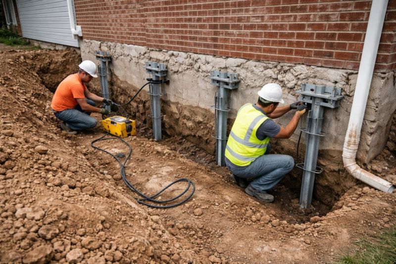 Helical Piers Installation in Wallingford, CT