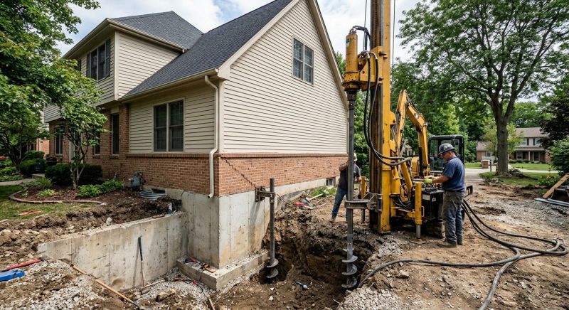 Helical Pile Installation in Wallingford, CT