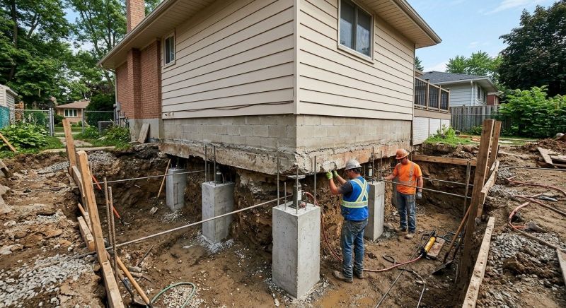 House Underpinning in Wallingford, CT