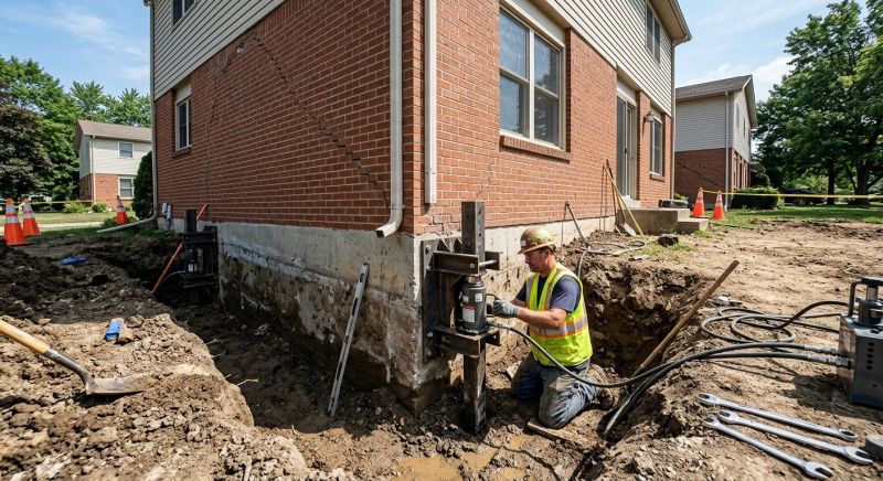 Sinking Foundation Repair in Wallingford, CT