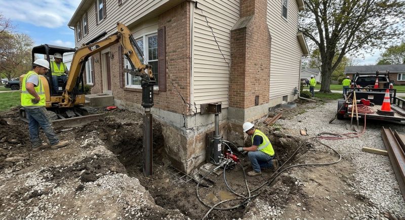 Sinking Foundation Repair in Meriden, CT