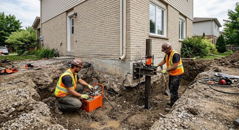 Sinking Foundation Repair in Middlebury, CT