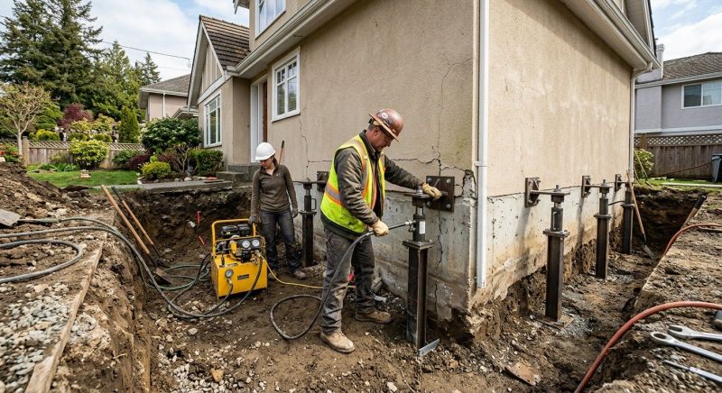 Sinking Foundation Repair in Monroe, CT