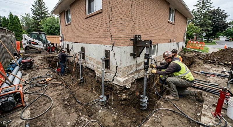 Sinking Foundation Repair in Naugatuck, CT