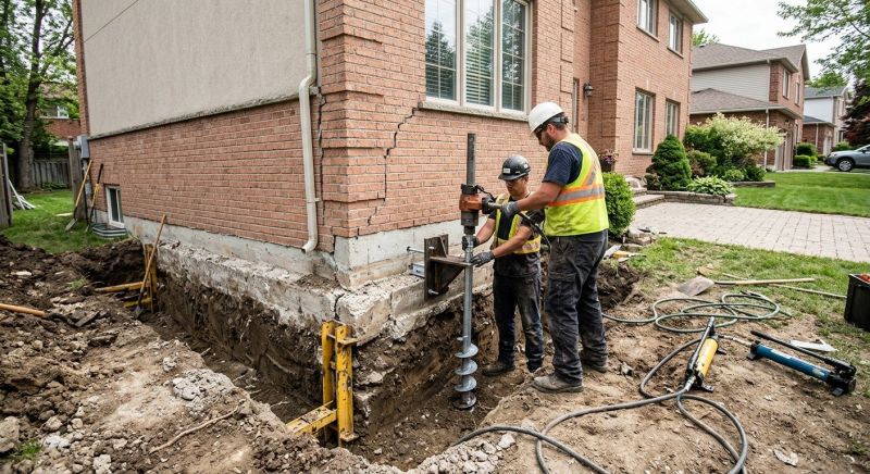 Sinking Foundation Repair in Shelton, CT
