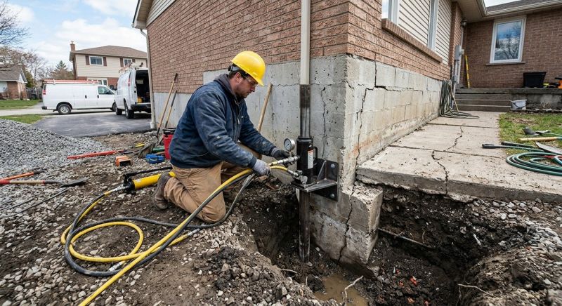 Sinking Foundation Repair in Wethersfield, CT