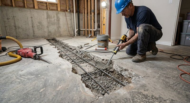 Slab Foundation Repair in Wallingford, CT